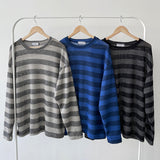 ストライプパンチロングスリーブニット / STRIPED PUNCHING LONG SLEEVE KNITWEAR(3COLOR)