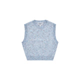 [24SS] SYMBOL LOGO MULTI COLOR CROP KNIT VEST BLUE