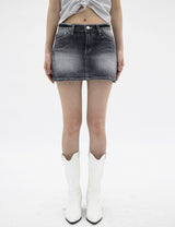 ローライズブラックブルースカート / low rise black blue skirt