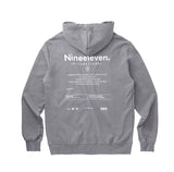 Pigment washed zipup hoodie - Grey (4622122680438)