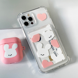 キングモチラビットカードフォーンケース / King Mochi Rabbit Card Phone Case Pink