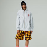 ハートプリンティングフードジップアップ/HEART PRINTING HOOD ZIP-UP-WHITE MELANGE