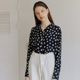 FLOWER LINE SHIRT_BLACK (6600104935542)