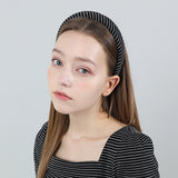 モダンストライプヘアバンド / Modern Stripe HairBand Black