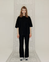 YELLOW TAP OVERSIZED T-SHIRT BLACK (6691422273654)