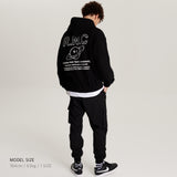 オーバーサイズパーカー / Over-sized Signature Hoodie Black (4595380584566)