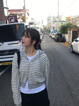 Camila stripe zip up