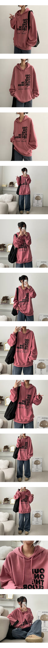 Flo Lettering Boxy Fit Hoodie