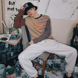 HUKミックスストライプL/SL Tシャツ[2カラー］