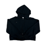 Cut-Off Cutting Hooded Zip-Up