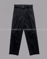 マンスリネンツータックベルトスラックス / Month )  linen two-tuck belt slacks (3 colors)