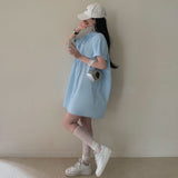 [Bellide made/Short, Long] キャンディ半袖シャツドレス