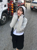 Camila stripe zip up