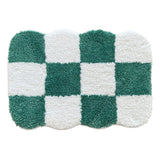 Curvy checkerboard mini rug - Green