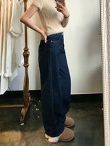 ワイドフィットデニムパンツ / WIDE FIT DARK BLUE DENIM PANTS [17789]
