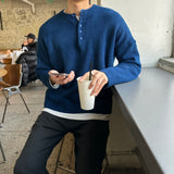 LMN ５ボタンオーバーサイズフィットニットウェア / LMN 5 Button Oversized Fit Knitwear (9 colors)