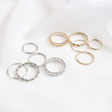 デイリーチェーンリングセット- 5セット / Daily Chain Ring Set - 5 set (2 color)