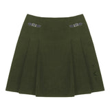 [NF] CORDUROY BUCKLE PLEATS SKIRT (KHKAI)_F23ZC860