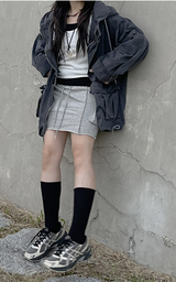 ユニセックスピグメントビンテージミリタリージャケット / Unisex pigment Vintage military jacket