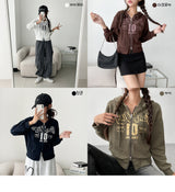 Ego Vintage Two-Way Cropped Hood Zip-Up