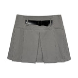 クラシックチェックバックルドスカート