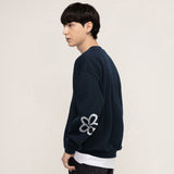 エルボー スプレー フラワー スマイル スウェットシャツ / Elbow Spray Flower Smile Sweatshirt