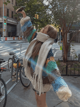 (UNISEX) メロウハンドメイドラウンドニット