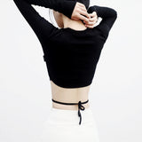 [NONCODE] Lexit strap crop T-shirt