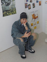 3 TAP Smoke Wrinkle Wash Denim Pants (2color)