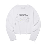 ウィッティバニーキャンピンググラフィッククロップTシャツ