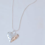 スタッドプレスドハートネックレス / stud pressed heart necklace