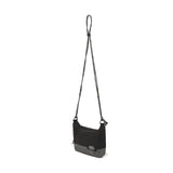 POCKET STRING NYLON MINI CROSS BAG [BLACK]