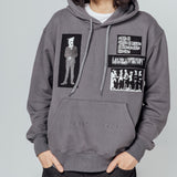 PLASTIC FACE PATCHED HOODIE - DARK GREY (6674942066806)