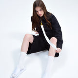 リムーバブルストラップクロップシャツ/[UNISEX] Removable Strap Cropped Shirt (BLACK)
