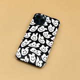Smile Moorugi Pattern Black Bumper Case (6660047503478)