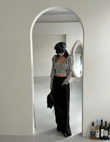 X Tweed bustier cardigan set