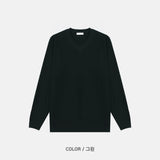 LMN Dio Loose Fit Hachi V-neck Knitwear (5 colors)