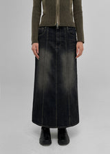 [MADE] Vailin Incision Denim Long Skirt
