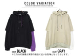 ボタンスリーブフーディー/ BUTTON SLEEVE HOODIE (4578389819510)
