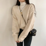 [7color/guaranteed color] Milk Tea Angora V-neck cardigan