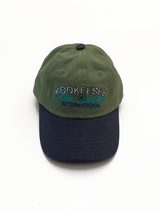 two tone vintage washing ball cap (Khaki/Charcoal)