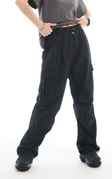 VOLUME CARGO PANTS_BLACK
