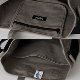 スラブバイオウォッシングキャンバスバッグ / SLUB BIO-WASHING CANVAS BAG-LIGHT GREY