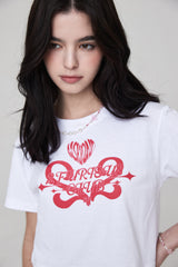 2フューリアスクラブクロップTシャツ / 2 FURIOUS CLUB CROP T-SHIRT WHITE