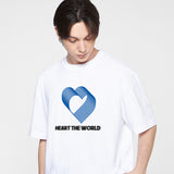 オーバーラップハートライン半袖Tシャツ