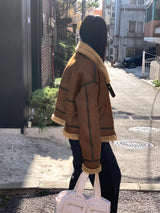 [MADE] Raven leather buckle mustang jacket