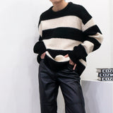 EVヘアーオーナメントストライプニット/EV Hair Ornament Striped Knitwear (3 colors)