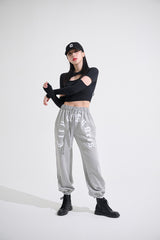 ウォーマーブラックホールクロップTシャツ / TOP(9136) Warmer Black Hole Crop Tee