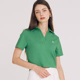 Vネックオープンカラートップ / VNECK OPEN COLLAR TOP(GREEN)