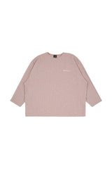 Indie Pink Summer Ribbed Oversized Fit Knit